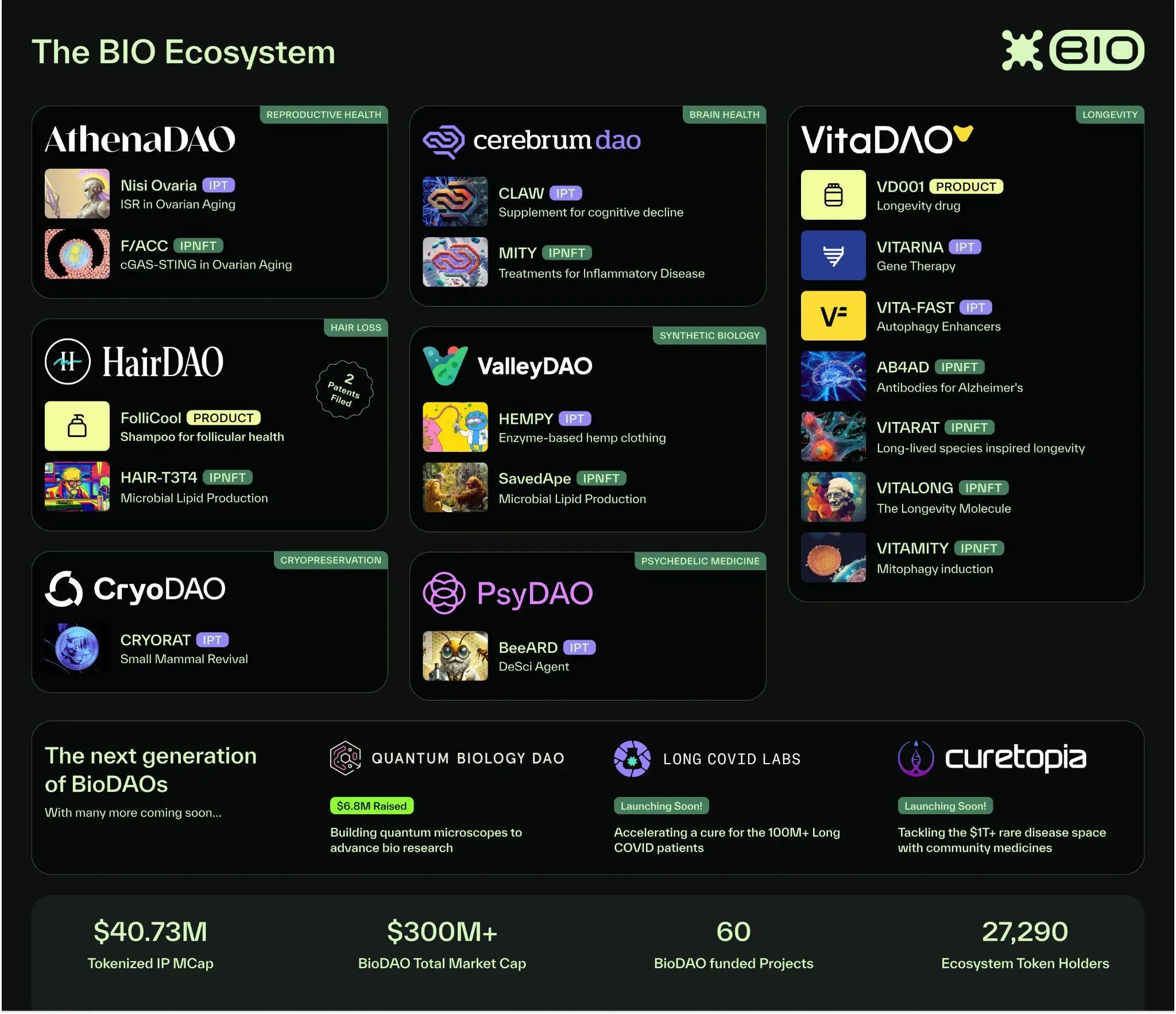 BIO 上线币安,公募收益最高可达 58 倍,部分子 DAO 空投价值超过其市值